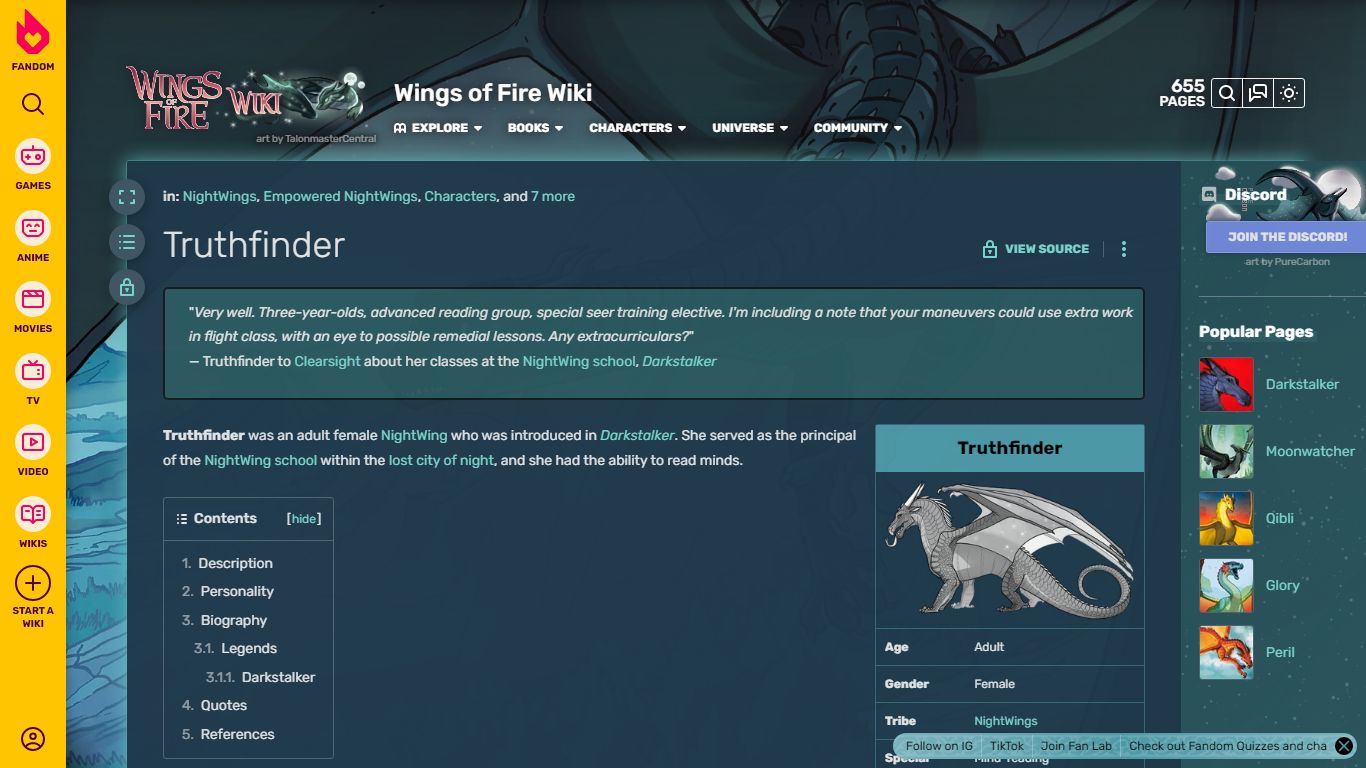 Truthfinder | Wings of Fire Wiki | Fandom